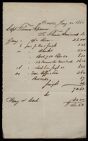 Bill for items bought from Thomas Simmons by Captain Thomas Sparrow